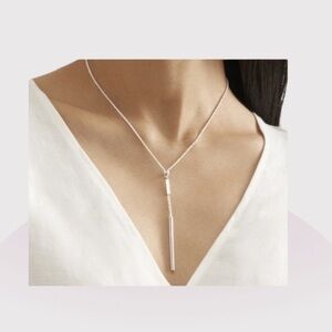 Silpada Sterling Silver Dainty "Waters Edge" Lariat Pendant Necklace N3231